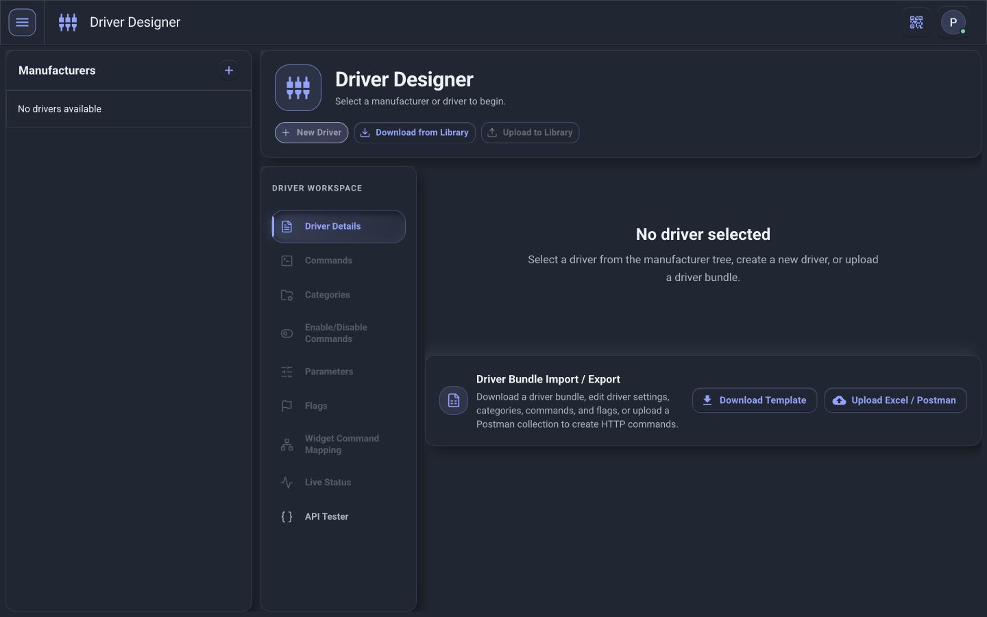 Real PI™ - Command Center Driver Designer