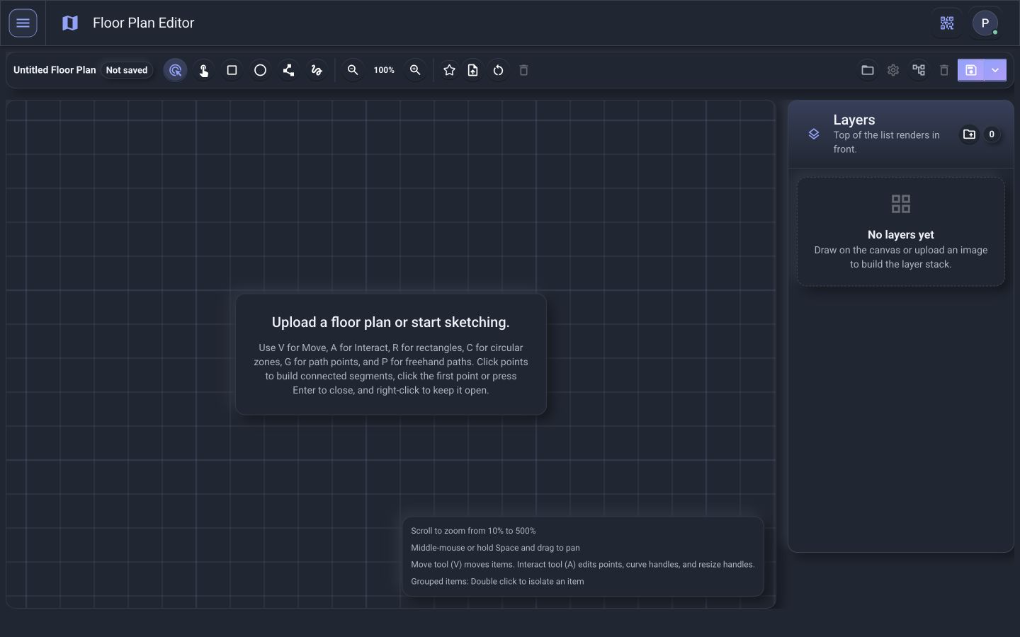 Real PI™ - Command Center Floor Plan Editor